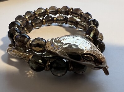 Vintage  Purple Snake Link Bracelet 7''