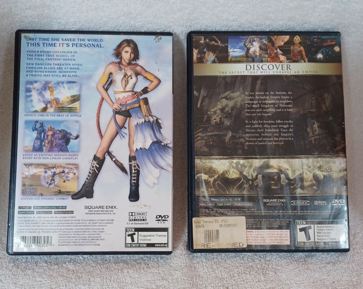 Final Fantasy XII 12 & X-2 Sony PlayStation 2 [PS2,Greatest Hits