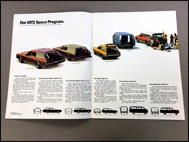1972 Chevrolet Impala Caprice Chevelle Vega Suburban Wagon