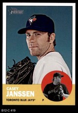 2012 Topps Heritage #419 Casey Janssen Blue Jays 8 - NM/MT
