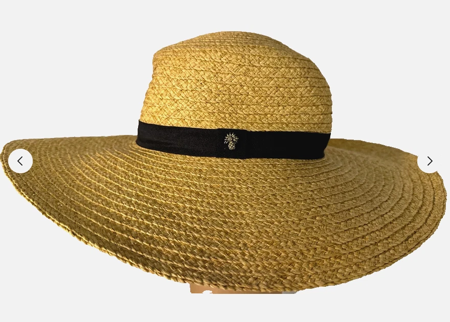 Tommy Bahama Paper Straw Woven Pineapple Safari Hat NEW WITH TAGS