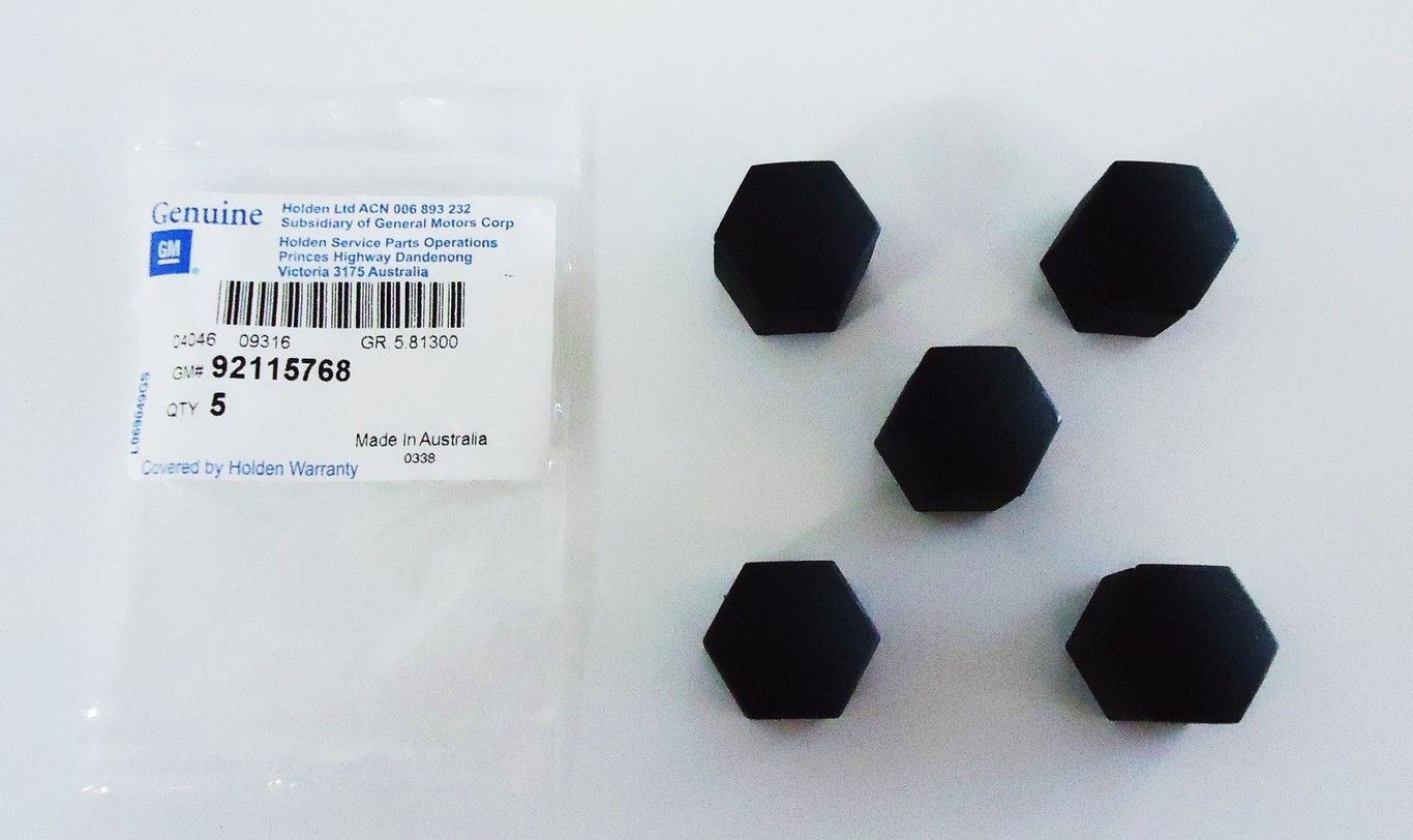 Genuine Holden New Black Wheel Nut Caps to suit VY VZ Commodore Set of
