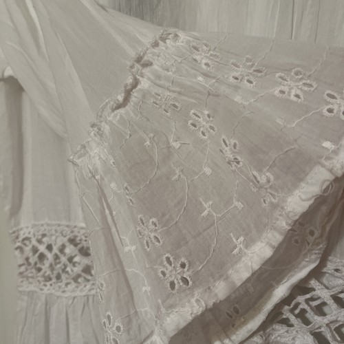 Beach Cover Up Cotton Eyelet Crochet Laced Up White Magic Me Women’s Size M - 第 9/9 張圖片