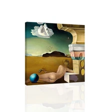 1942-salvador dalì nu dans la plaine de rosas - CANVAS OR PRINT WALL ART