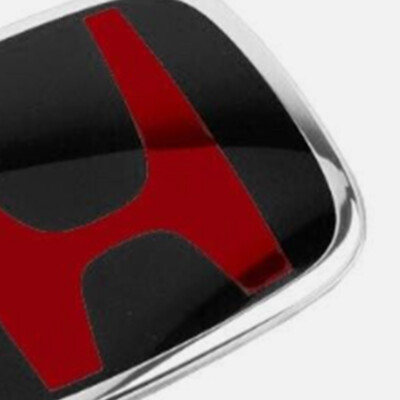 #ad Jdm Honda Black Red Front Badge Emblem For Civic Type r 4DR 5dr Hatchback 16 22 $29.86