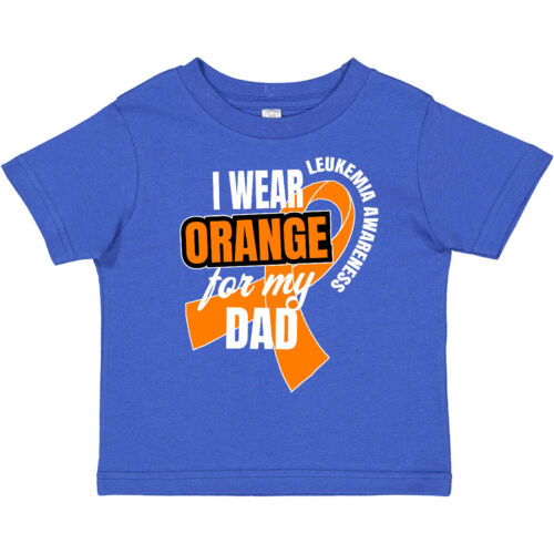 Inktastic I Wear Orange For My Dad Leukemia Awareness Toddler T-Shirt Cancer Kid - Afbeelding 1 van 5