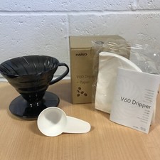 Hario V60 Size 02 Transparent Black Coffee Dripper - Made In Japan (VD-02-TB)