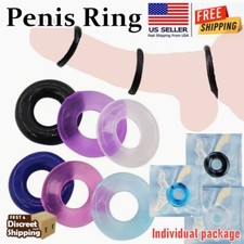 Cock Ring Stay Hard Penis Enhancer 3 Pack Erectile Dysfunction Sex Toy Men ED