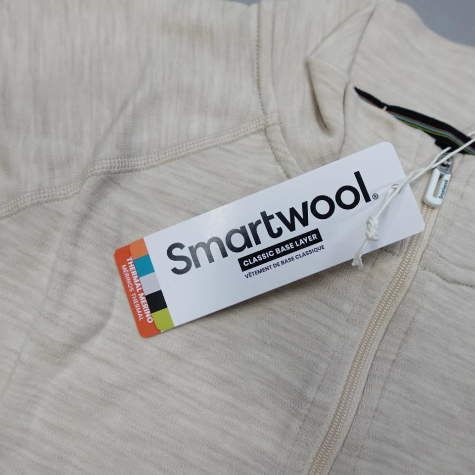 Capa Base Smartwool Clásica Térmica Merino 1/4 Cremallera Top Almendra Brezo Talla 2X Foto 4 de 4