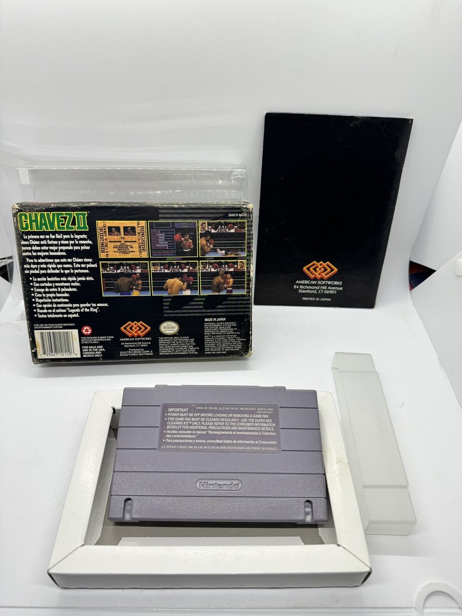 Chavez Boxing II 2 SNES Super Nintendo Complete CIB Very Chavez Boxing II 2 SNES Super Nintendo Complete CIB Very