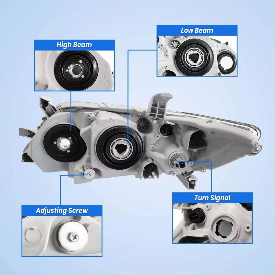 Faros de carcasa negros para Toyota Camry 2010 2011 sedán 4 puertas izquierda+derecha Foto 3 de 4