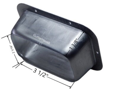 Package of 10 - 3  x 4  inch Aluminum Gutter Rectangular Drain Outlet