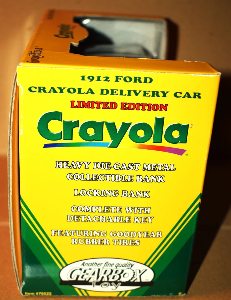 Ford 1912 Delivery Truck Bank 1/24 Crayola No.8, Green/Yellow Gearbox #76522 NIB - Image 4 of 4