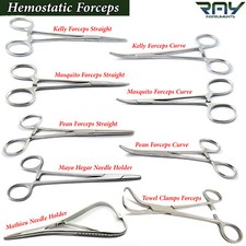 Surgical Hemostatic Artery Clamps Kelly Mosquito Pean Locking Pliers Forceps CE