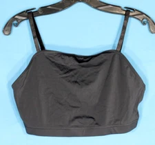 WEISSMAN 9839 Black Matte CROPPED BRA TOP CAMISOLE TANK High Neck MA M ADULT
