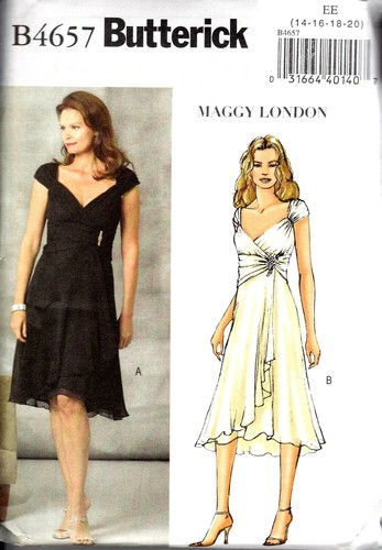 Butterick B4657 Maggie London/Ausgestelltes Kleid/2 Längen/Schnittmuster 6-12/14-20 - Bild 3 von 4