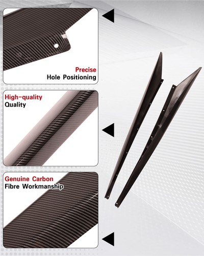 2x Real Carbon Fiber Side Skirt for Corvette C8 Z51 Stingry Z06 2020-2025 Black - Picture 9 of 22