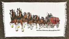 World Famous Budweiser Clydesdales 8 Horse Hitch Anheuser-Busch Beach Towel