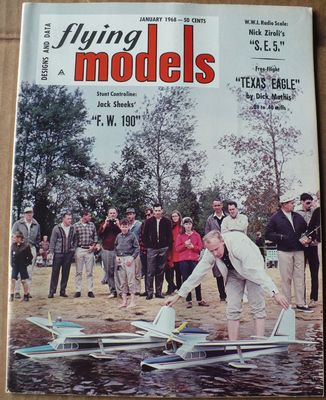 FLYING MODELS MAGAZINE JANUARY 1968,F.W.190,SUPER TIGRE VG CONDITION