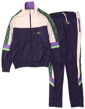 Asics Womens Full Tracksuit IT 46 Large Navy Blue Colourblock Polyamide CO02