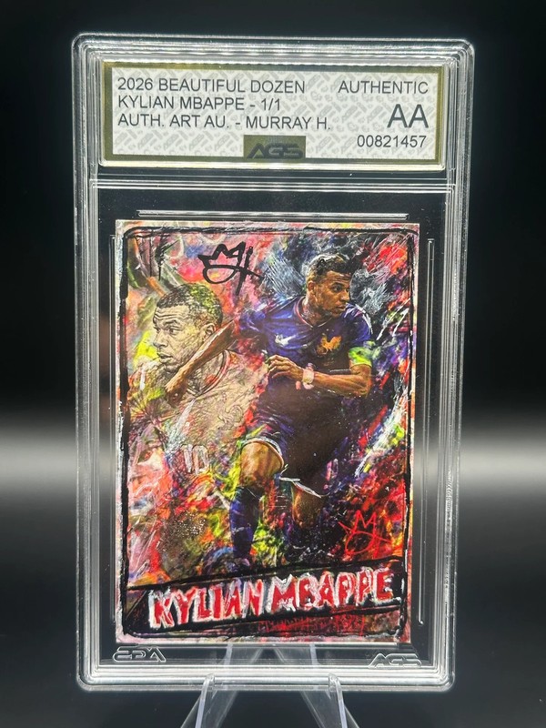 2026 The Beautiful Dozen Kylian Mbappe 1/1 Custom Art Card Murray Henderson
