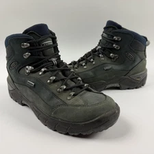 Lowa Renegade GTX Mid Hiking Boots Womens Size 9 Leather Black Gore Tex Vibram