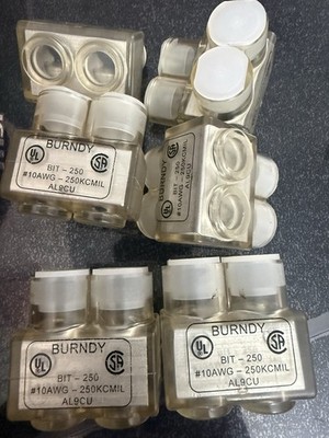 (12 Pack) Burndy BIT-250 Insulated Multi-tap Connector 2-Port #10 AWG-250KCMIL