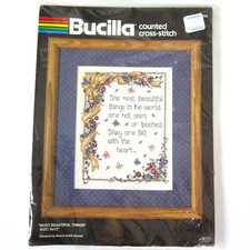 Bucilla Counted Cross Stitch #40254 Most Beautiful Things Complete Kit Unopened
