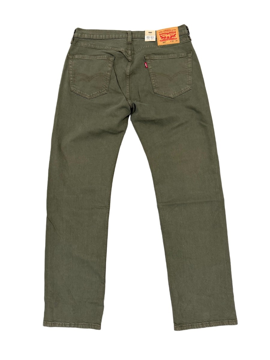Levis 505 Jeans New Mens Regular Fit Straight Leg Color Olive