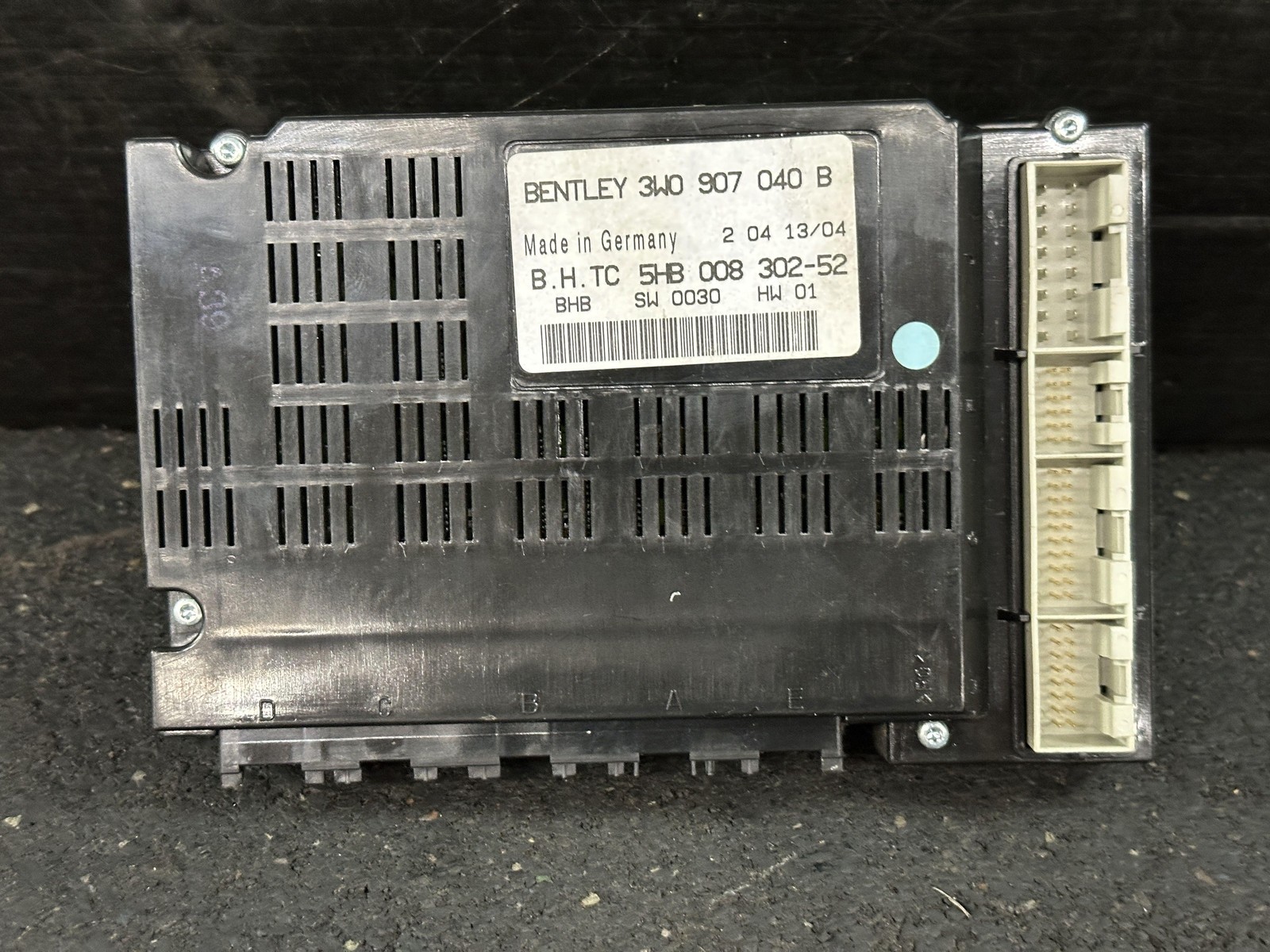 03-07 BENTLEY CONTINENTAL HEATER HVAC CLIMATE CONTROL MODULE ID 3W0907040B