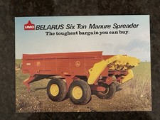 Belarus 6 Ton Manure Spreader Leaflet.. 1980’s Muck Tractor Howard Rotaspreader