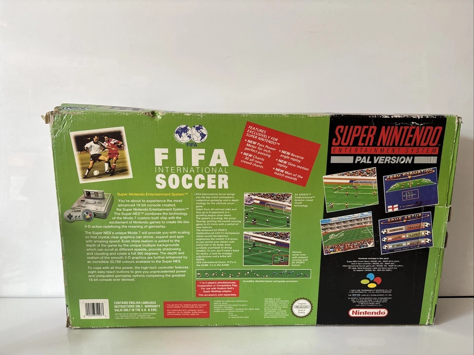 Console Super Nintendo Snes RARO 16 bits FIFA International Soccer console na caixa - Imagem 3 de 4