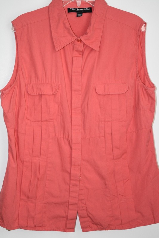 Mix Nouveau coral sleeveless blouse (L)