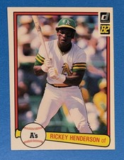 1982 Donruss Rickey Henderson Baseball Card #113 Oakland Athletics