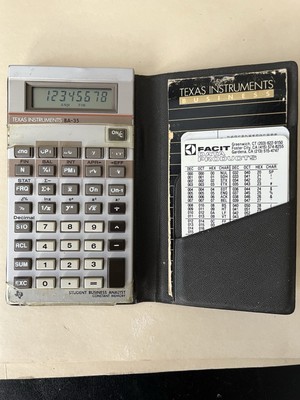 Texas Instruments BA–35 Working Business Analyst Calculator W/Case And ...