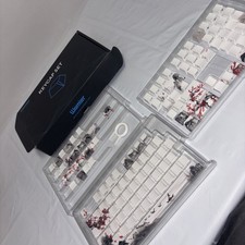 Womier PBT 130 Keys Custom White Japanese Keycaps Fits 60/65/75/100 Percent