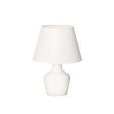 belssia Lamp Bedside Table with Screen Modern 23 x 23 cm White