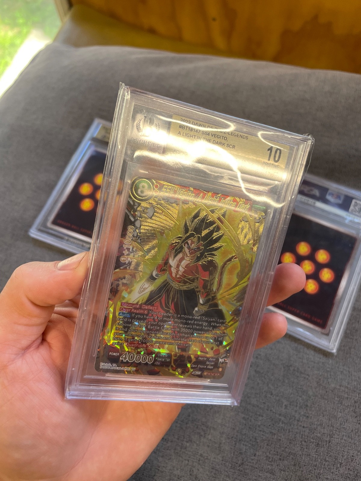 Dragon Ball Super Card Game SS4 Vegito 'A Light in the Dark' Secret bgs 10 view 2