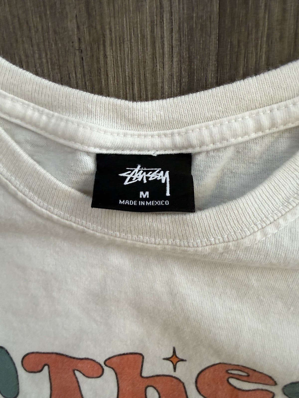 Vintage Stussy The Golden State California Creme White Cotton T Shirt Men’s M thumbnail 3