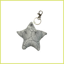 Silver Jacquard Bag Charm