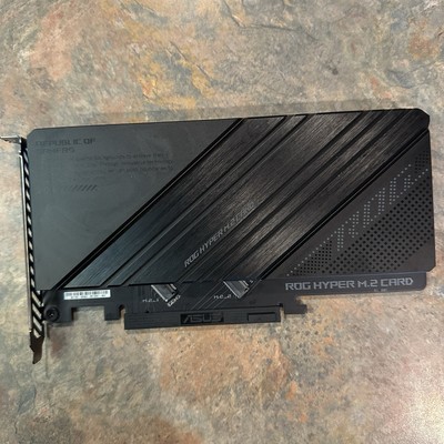 (Used) ASUS ROG HYPER M.2 PCIe Card - Gen5 PCIe Ready, 2 x M.2 Expansion