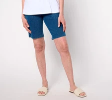 Women with Control Women's Pants Sz L Tummy Prime Stretch Denim Blue A689250