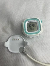 Garmin Forerunner 15 GPS Watch Activity Tracker White Teal + Charger NO STRAP