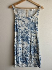 Reformation Noha Mini Dress Size 4 Blue Floral Print