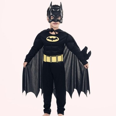 Kinder-Batman-Superheldenkostüm DC-Comic-Book-Wochen-Party Cosplay Jungen Kostüm