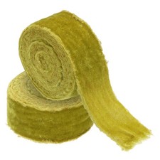2Roll Velvet Ribbon 1-1/2"x3Yd Handmade Frayed Vintage Ribbons Green