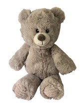Spark Create Imagine Teddy Bear 15 Plush Rattle Ribbed Paws Beige Taupe