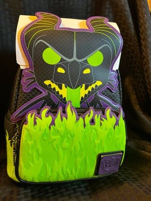 Loungefly COMIC SPOT EXCLUSIVE Disney Maleficent  GLOWS IN THE DARK Backpack