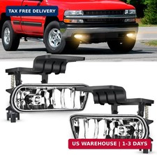 Fog Light Assembly Compatible with 1999 2000 2001 2002 Chevy Silverado 1500 2500