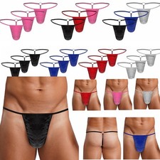 US YiZYiF Men Tiny Underpants G-string Thongs 3 Packs Bikini Briefs Low Waist